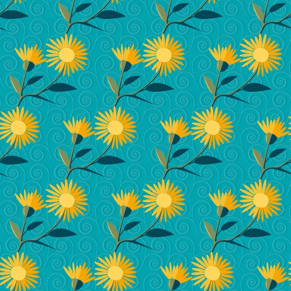 Vektor florale Illustration Hintergrund. abstraktes Muster dekorativer Blumen. Designelemente für Sammelalbum. kann für Tapeten verwendet werden, füllt Bilder, Hintergrund, Oberfläche — Stockvektor