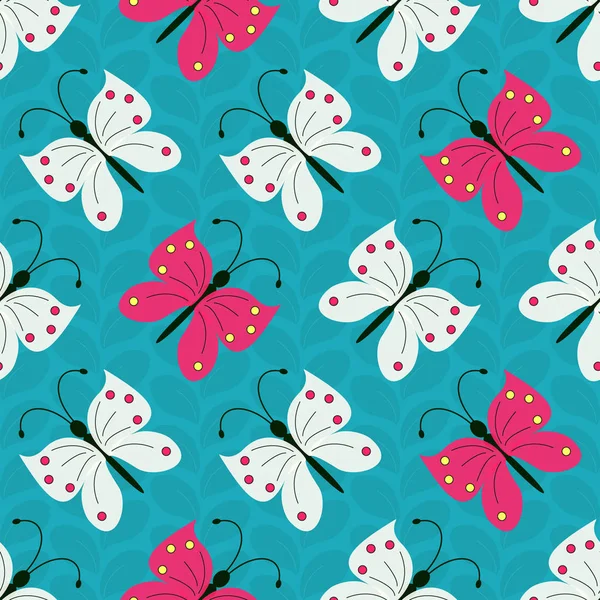 Vector ilustración fondo con mariposas — Vector de stock