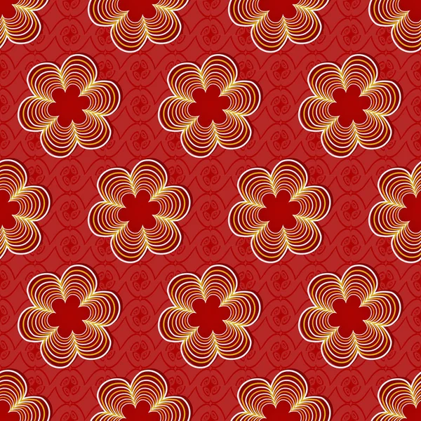 Fundo de ilustração vetorial. Padrão abstrato de flores decorativas. Elementos de design para Scrapbook. Pode ser usado para papéis de parede, preenche imagens, fundo, superfície — Vetor de Stock