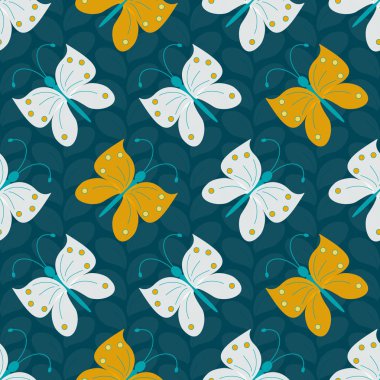 Kelebekli vektör illüstrasyonu