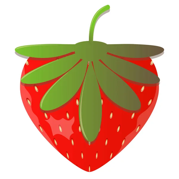 Vektorillustration mit dekorativen Erdbeeren — Stockvektor
