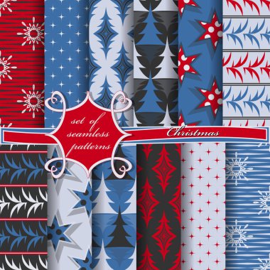 Kusursuz Noel çizimleri seti. Noel sembolleri ve Noel tasarımının unsurları içeren soyut vektör kağıdı