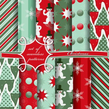 Kusursuz Noel çizimleri seti. Noel sembolleri ve Noel tasarımının unsurları içeren soyut vektör kağıdı