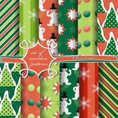 Kusursuz Noel çizimleri seti. Noel sembolleri ve Noel tasarımının unsurları içeren soyut vektör kağıdı