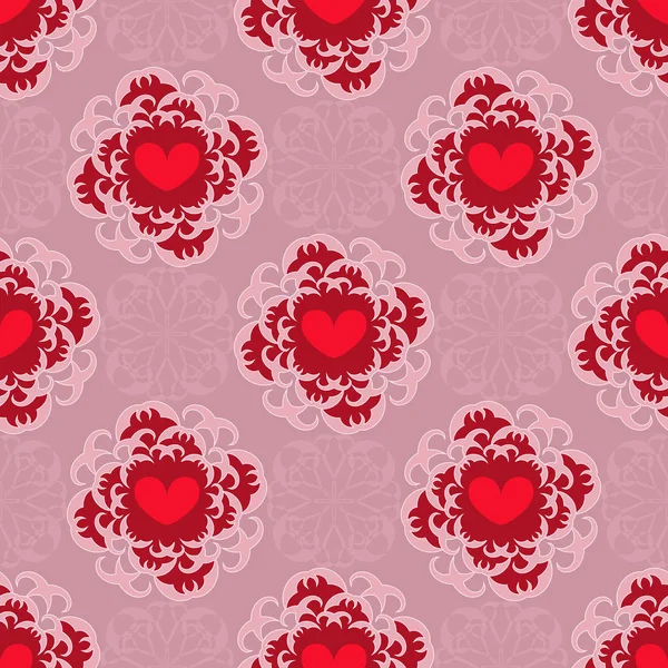 Valentine Day Pattern Seamless Vector Background Abstract Shape Hearts Can Stock Vector