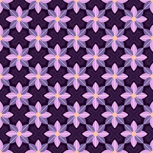 Fond Floral Vectoriel Sans Couture Formes Abstraites Fleurs Géométriques Décoratives — Image vectorielle