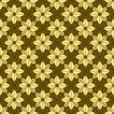 Kusursuz vektör çiçekli arka plan. Soyut şekiller, dekoratif geometrik çiçekler. Duvar kağıtları, resimler, web sayfası, arkaplan, yüzey için kullanılabilir