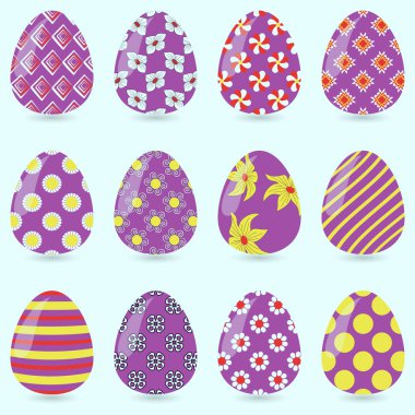 Paskalya yumurtası. Vektör paskalya illüstrasyonu