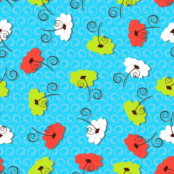 Fondo Floral Decorativo Ilustración Vectorial Sin Fisuras — Vector de stock