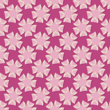 Kusursuz vektör çiçekli arka plan. Soyut dekoratif geometrik çiçekler. Duvar kağıtları, resimler, web sayfası, arkaplan, yüzey için kullanılabilir