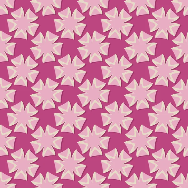 Fondo Floral Vector Sin Costuras Flores Geométricas Decorativas Abstractas Puede — Archivo Imágenes Vectoriales