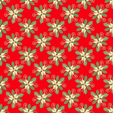 Dekoratif çiçek arkaplanı. Kusursuz vektör çizimi