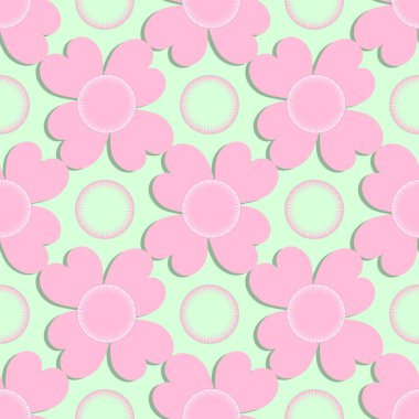 Dekoratif çiçek arkaplanı. Kusursuz vektör çizimi