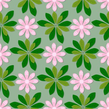 Dekoratif çiçek arkaplanı. Kusursuz vektör çizimi