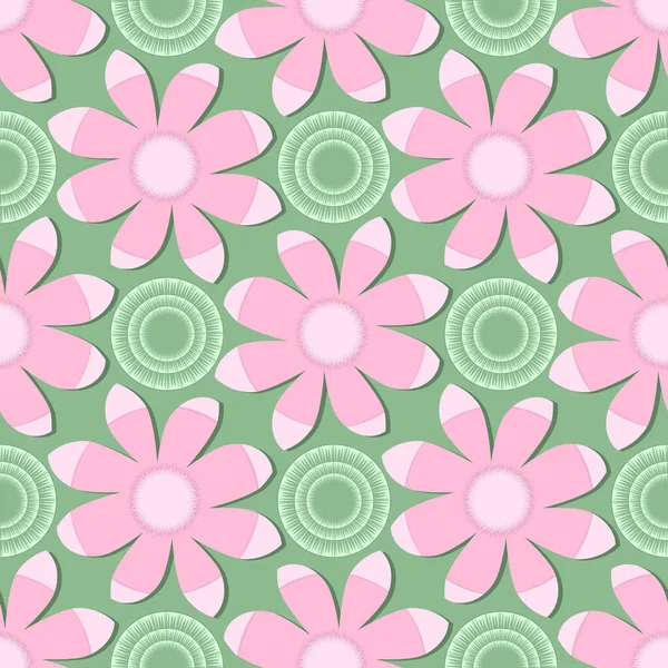 Fondo Floral Decorativo Ilustración Vectorial Sin Fisuras — Archivo Imágenes Vectoriales