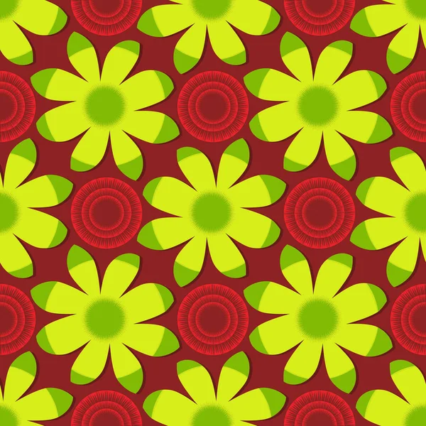 Fondo Floral Decorativo Ilustración Vectorial Sin Fisuras — Archivo Imágenes Vectoriales