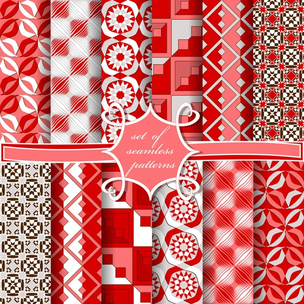 Set Carta Vettoriale Senza Cuciture Con Forme Geometriche Astratte Elementi — Vettoriale Stock