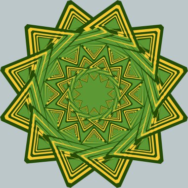 Vektör çizimi. Soyut geometrik şekillerin dairesel deseni