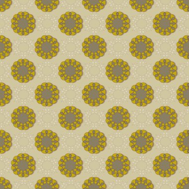 Kusursuz vektör soyut arka plan. Dekoratif geometrik şekiller, dairesel desenler. Duvar kağıdı, resim dolgusu, web sayfası, arkaplan, yüzey için kullanılabilir