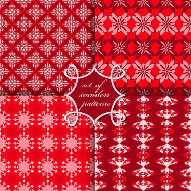 Soyut geometrik şekillere ve dekorasyon için tasarım elemanlarına sahip pürüzsüz vektör kağıdı kümesi