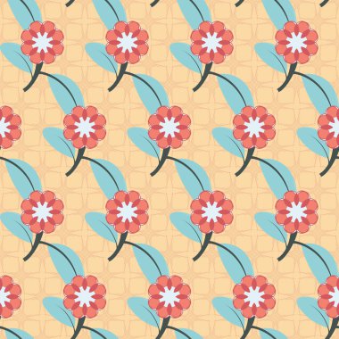 Dekoratif çiçek arkaplanı. Kusursuz vektör çizimi