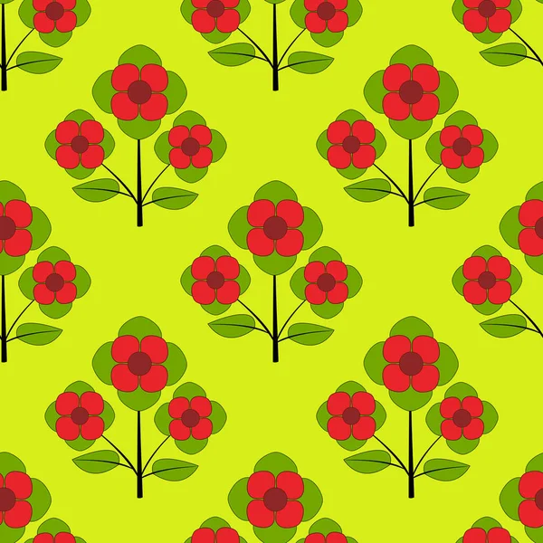 Decorative Floral Background Seamless Vector Illustration — Stock Vector