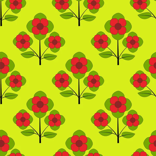 Decoratieve Bloemen Achtergrond Naadloze Vector Illustratie — Stockvector