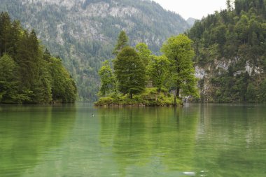 Lake Konigsee Bavyera Alpleri'nde.