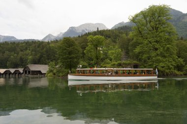 Lake Konigsee Bavyera Alpleri'nde.