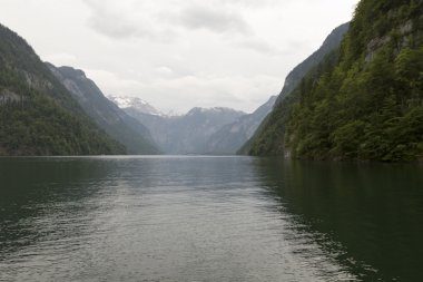 Lake Konigsee Bavyera Alpleri'nde.