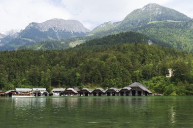 Lake Konigsee Bavyera Alpleri'nde.