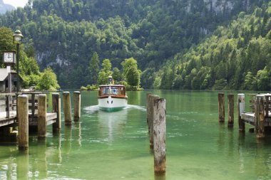 Lake Konigsee Bavyera Alpleri'nde.