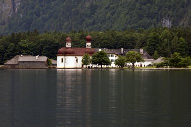 Lake Konigsee Bavyera Alpleri'nde.