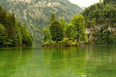 Lake Konigsee Bavyera Alpleri'nde.