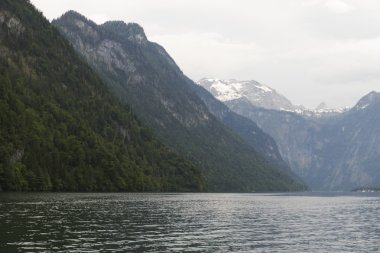 Lake Konigsee Bavyera Alpleri'nde.