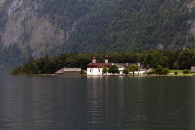 Lake Konigsee Bavyera Alpleri'nde.