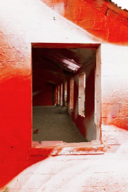 Graffiti sanatı terk edilmiş binalar üzerinde.