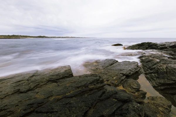 Vista Costa Rochosa Oceano — Fotografia de Stock