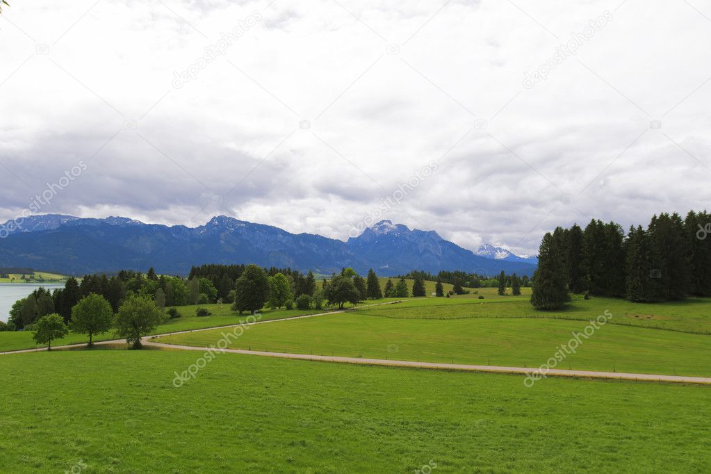 Bavarian Alpine landscape.