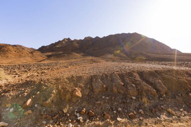 Timna Vadisi İsrail Çölü'nde görünümünü.