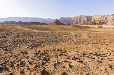 Timna Vadisi İsrail Çölü'nde görünümünü.