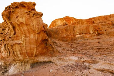 Timna Vadisi İsrail Çölü'nde görünümünü.