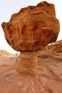 Timna Vadisi İsrail Çölü'nde görünümünü.
