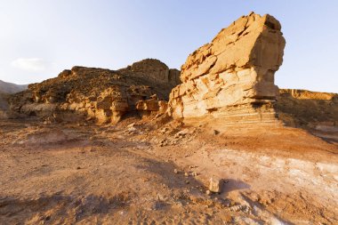 Timna Vadisi İsrail Çölü'nde görünümünü.