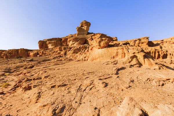 Pohled na údolí Timna v izraelské poušti. — Stock fotografie