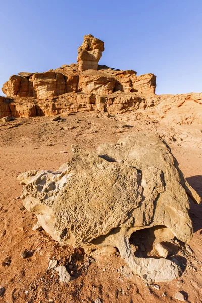 Vista del valle de Timna en el desierto israelí . — Foto de Stock