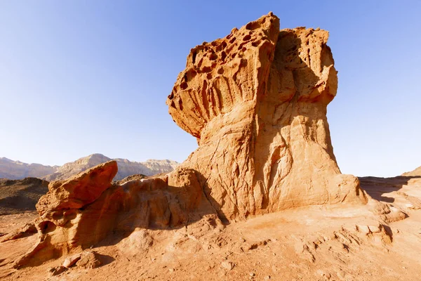 Pohled na údolí Timna v izraelské poušti. — Stock fotografie