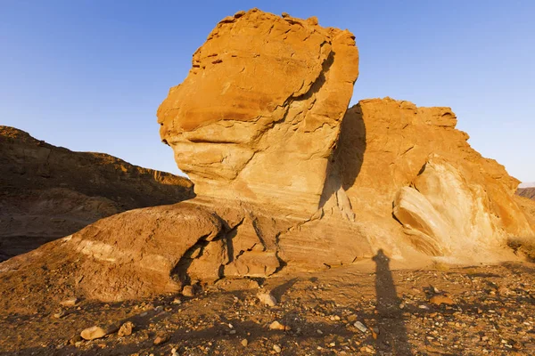 Vue de la vallée de Timna dans le désert israélien . — Photo