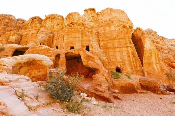 Uitzicht op de verloren stad Petra. — Stockfoto