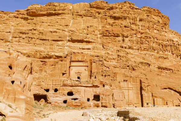 Blick auf die verlorene Stadt Petra. — Stockfoto